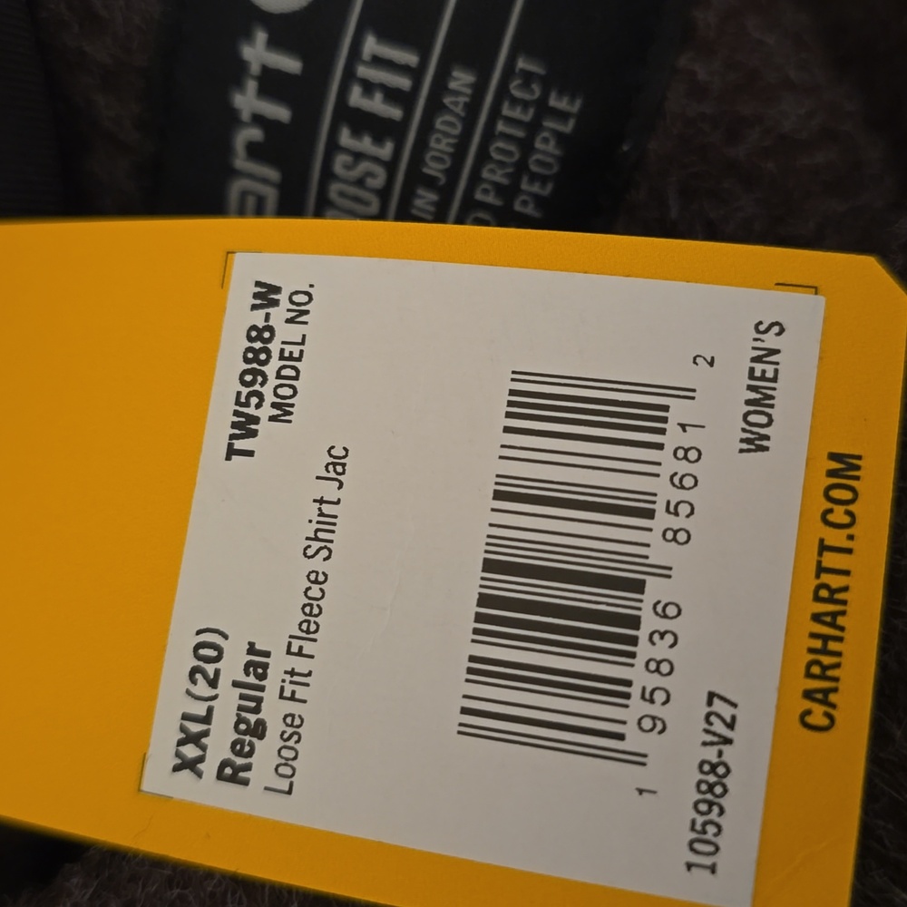 Carhartt Women's Loose Fit Brushed Fleece Shirt Jac - Picture 4 of 10